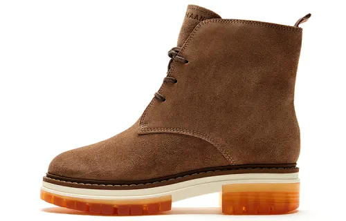 COLE HAAN Cow Split Leather Snow Boots Women's Dark Umber