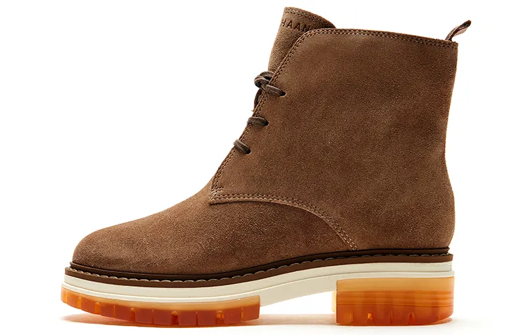 COLE HAAN Cow Split Leather Snow Boots Women's Dark Umber