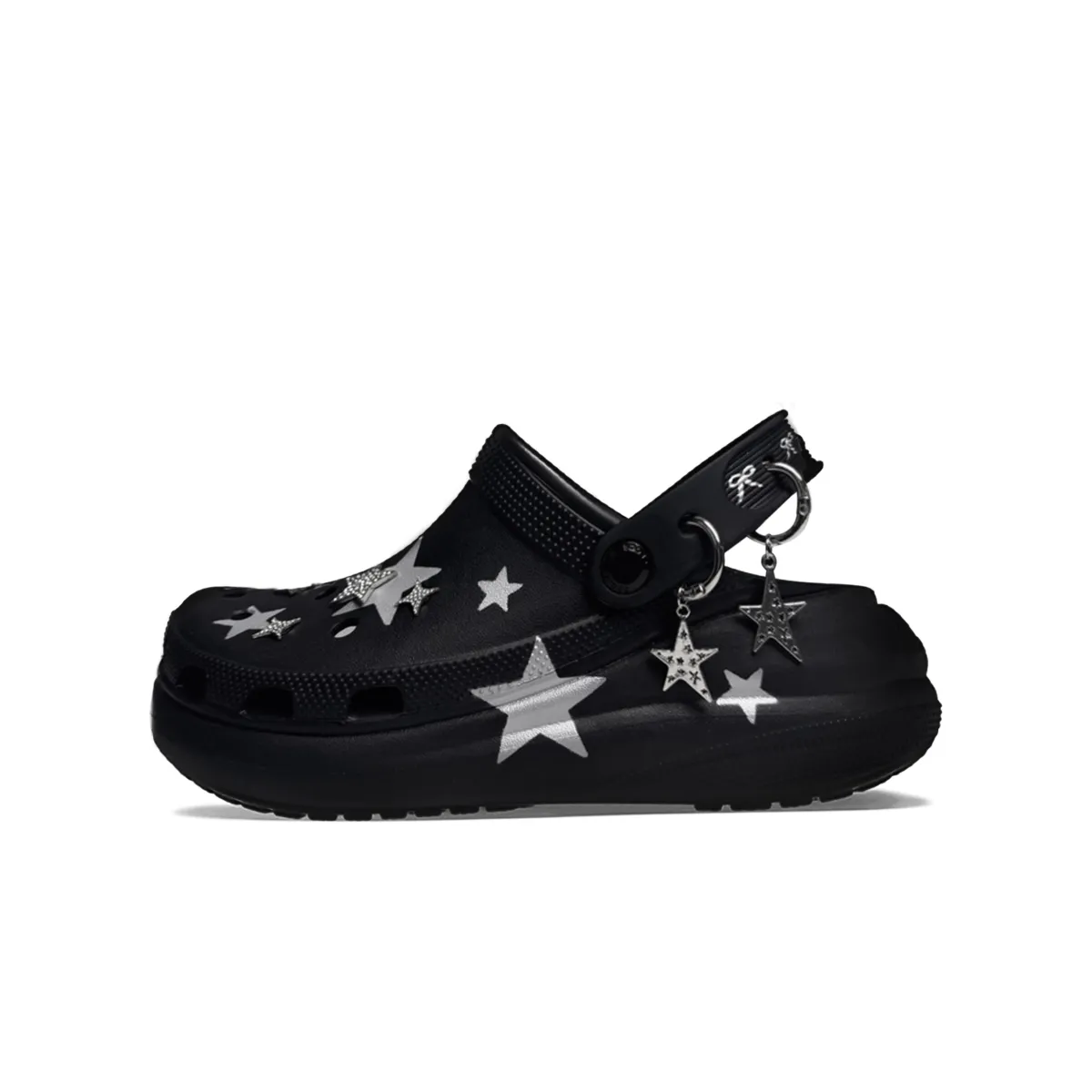 Crocs EVA Clogs Unisex Black Silver