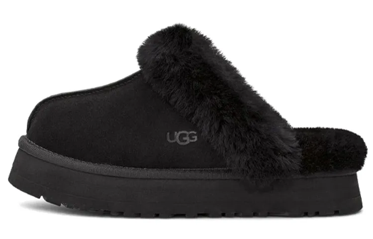 UGG Disquette Comfortable Thermal, Fleece Lined Mules No Special Function Closed Toe Slippers Women's Black