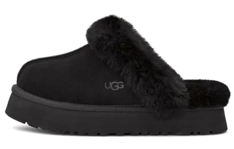 UGG Disquette Comfortable Thermal, Fleece Lined Mules No Special Function Closed Toe Slippers Women's Black