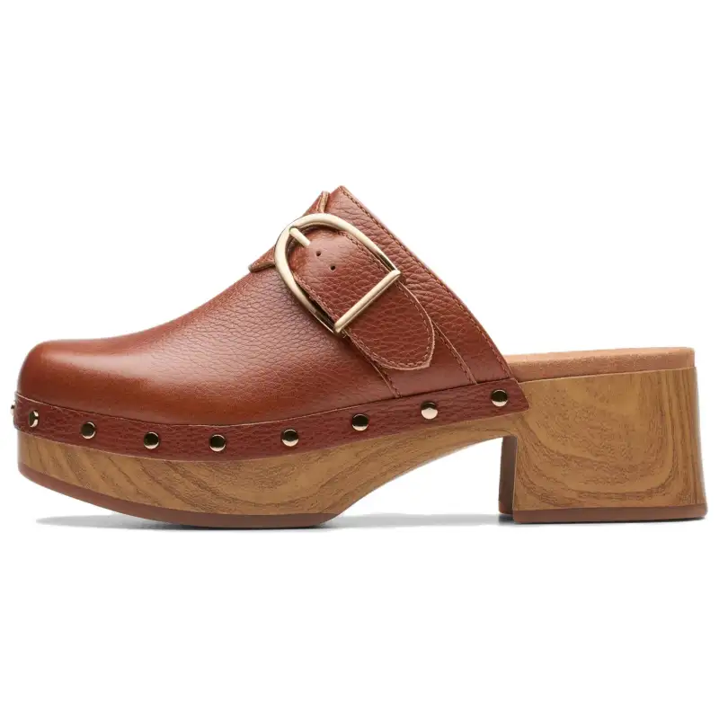 Clarks Quiet Abrasion Resistant Closed Toe Slippers Women's Tan