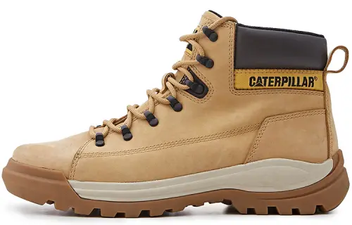 CAT Brawn Series Leather Urban Functional Fashion Soft Wear-Resistant Outdoor Boots Men's Yellow