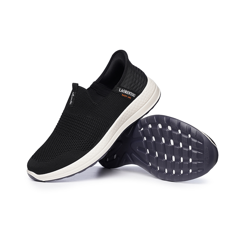 LAORENTOU Walking Shoes Men’s Low Top Black/Gray