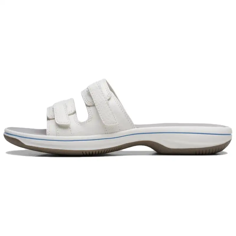 Clarks Foam Sole Slide Slippers Women's White