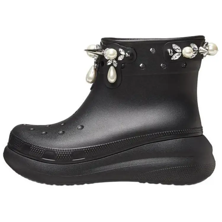 Crocs x SIMONE ROCHA Comfortable Ankle Boots 5.2CM Women's Black