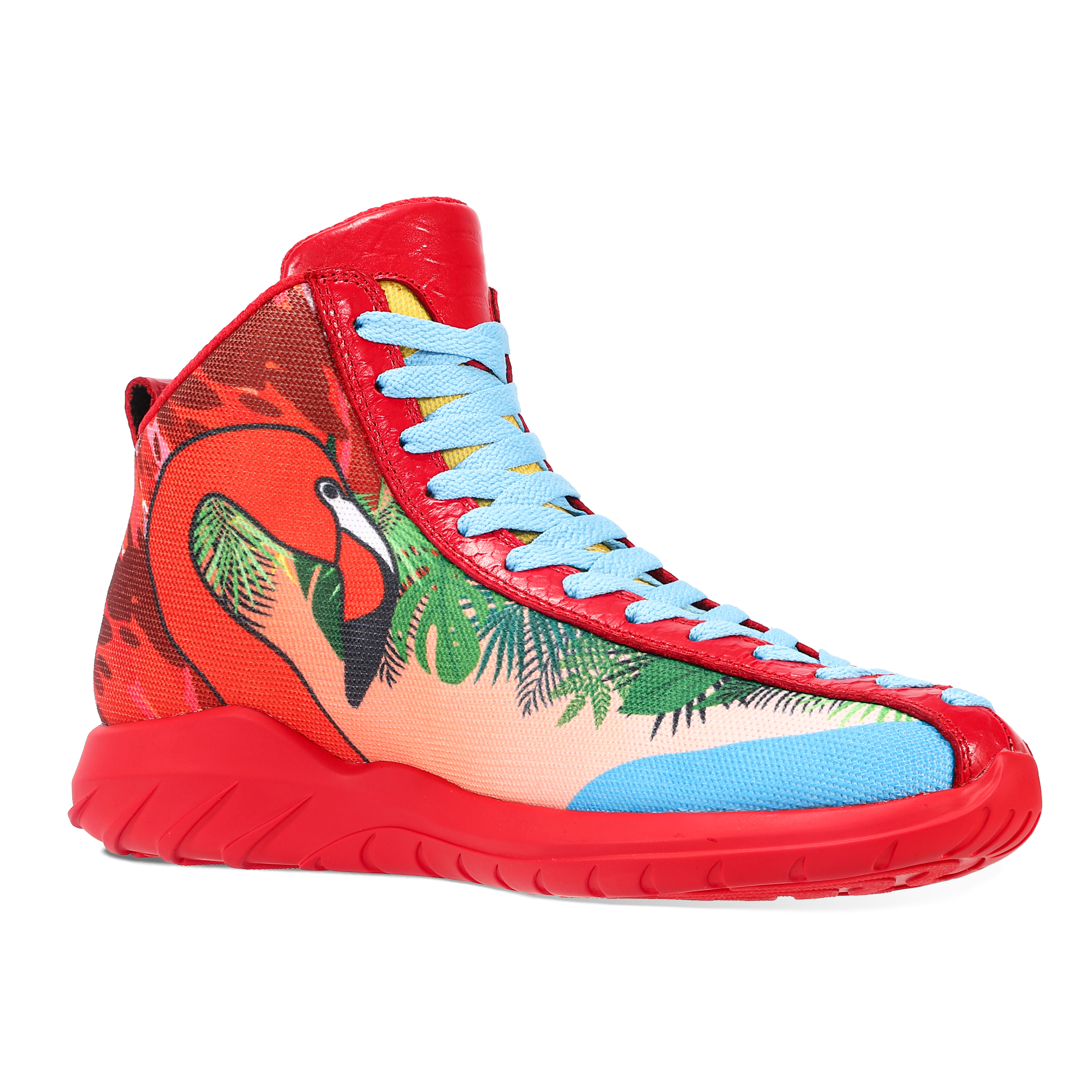 SOULSFENG Mid top Basketball Shoes Unisex Red