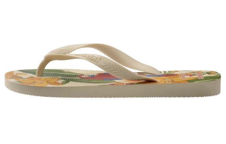Farm Rio x Havaianas Slip Resistant Abrasion Resistant Flip Flops Women's Beige Green
