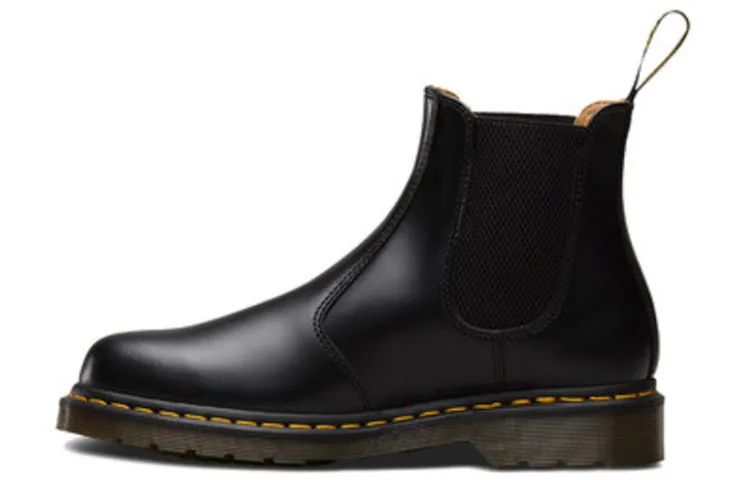 2976 Dr.Martens Yellow Stitch Smooth Leather Chelsea Boot 'Black'
