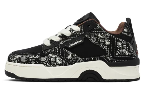 Dickies Fabric Low top Skateboard Shoes Men's Black White