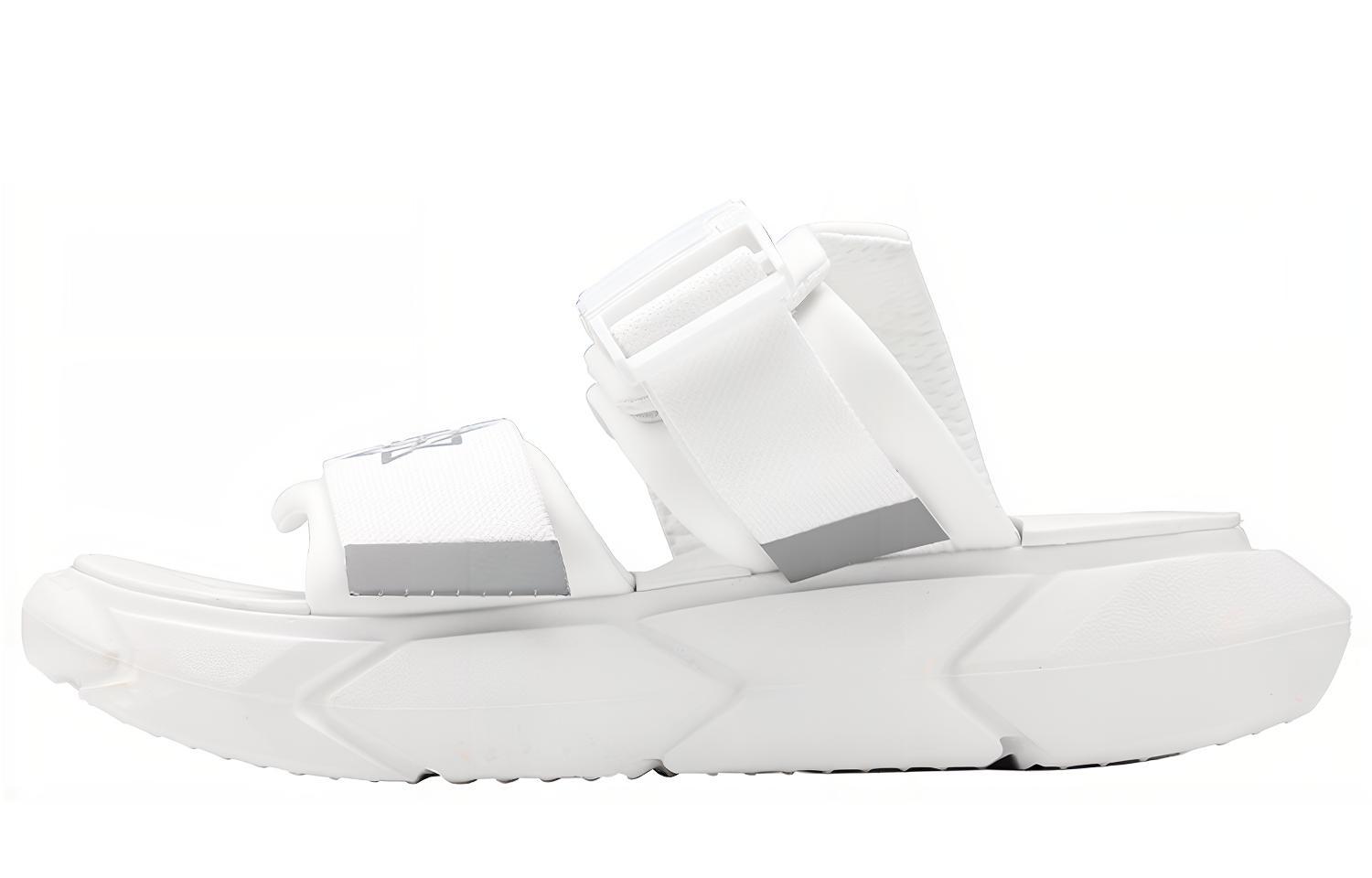 NORVINCY flying woven Velcro thick-soled anti-slip anti-odor cushioning high-end sandals breathable functional style simple solid color casual trendy one-line slippers high street seaside soft-soled beach sandals same style for men and women