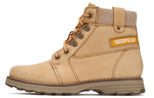CAT Yellow Boots, Charli Thermal Abrasion Resistant Slip Resistant Comfortable Short Outdoor Boots Women's Light Brown