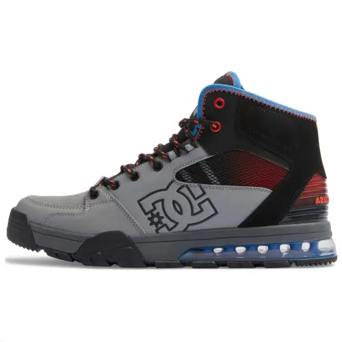 DC Shoes Leather High top Mountaineering Shoes Men's Gray