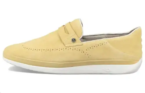 UGG Casual Leather Shoes Men's Low Top Yellow