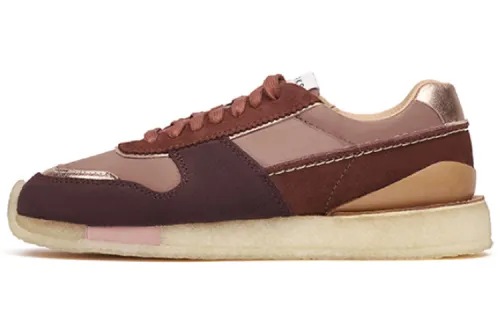 Clarks Leather Abrasion Resistant Abrasion Resistant Low top Sports Casual Shoes Women's Rose
