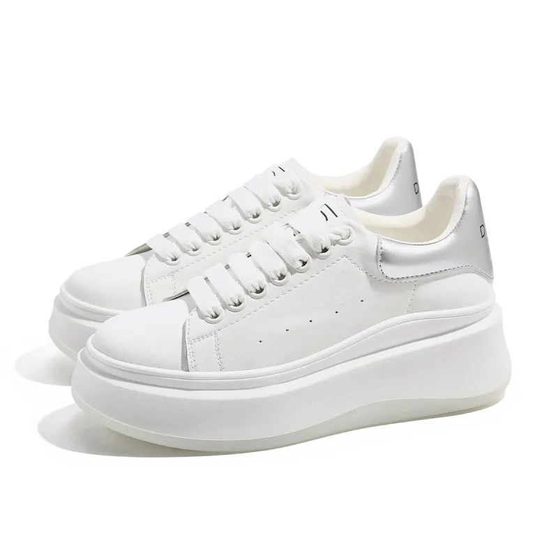 D FUSE SCANDINAVIA Athletic Shoes Leather Wear resistant And Lightweight Low top Skateboard Shoes 5.5cm Women's Ecru