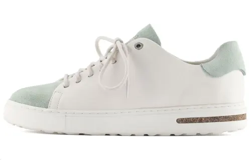 Birkenstock Leather Low top Skateboard Shoes Unisex White Green
