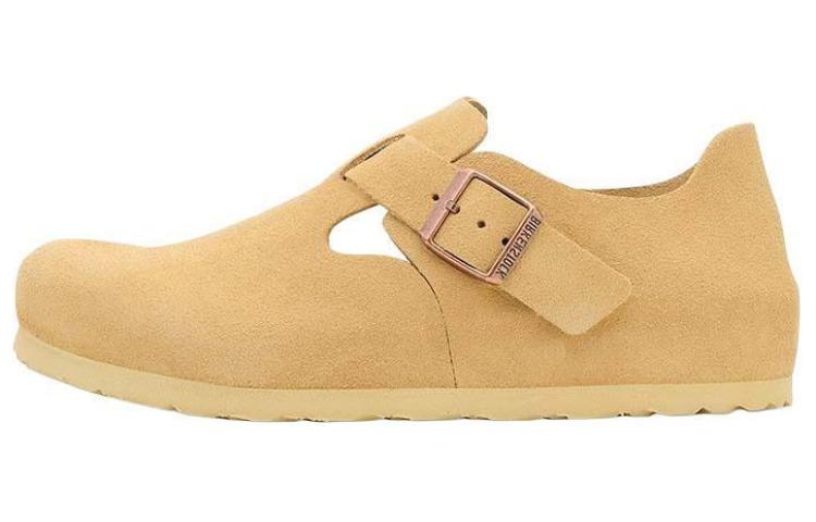 Birkenstock London Suede Leather Shoes 'Latte Cream'