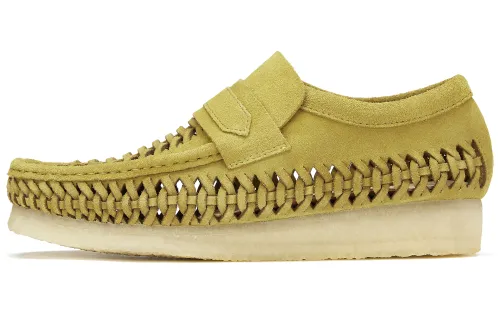 Clarks Cow Split Leather Low top Casual Shoes Men's Green