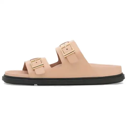 Birkenstock Rubber Sole Abrasion Resistant Abrasion Resistant Slide Slippers Women's Pink Narrow