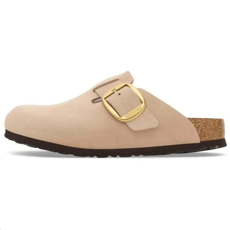 Boston Wmns Birkenstock Big Buckle Nubuck Narrow 'Sandcastle' Women's