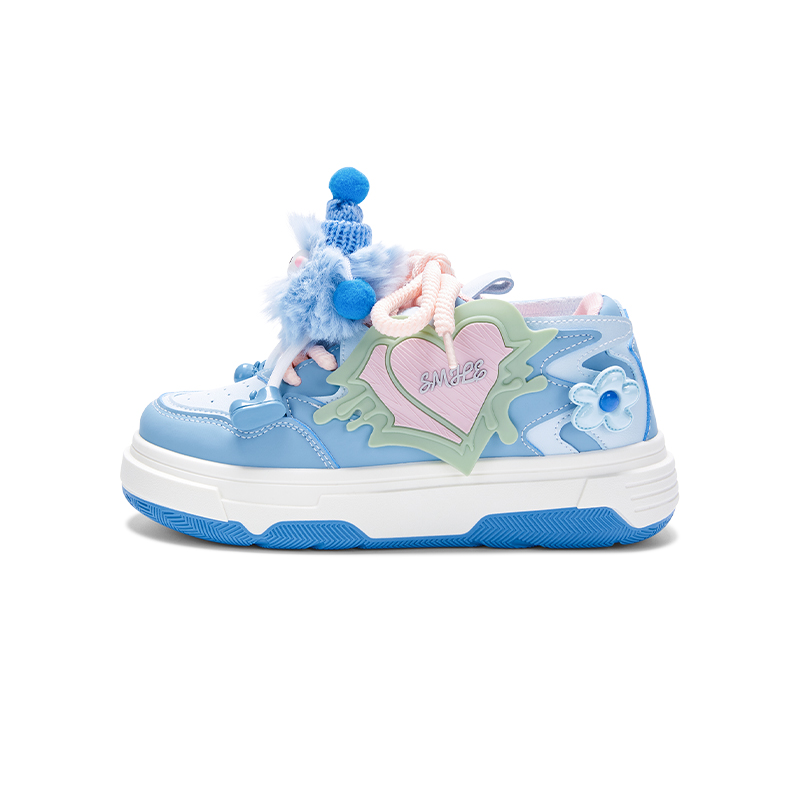 KARLIE KELLER Microfiber Leather Low top Skateboard Shoes Women's Moon Blue