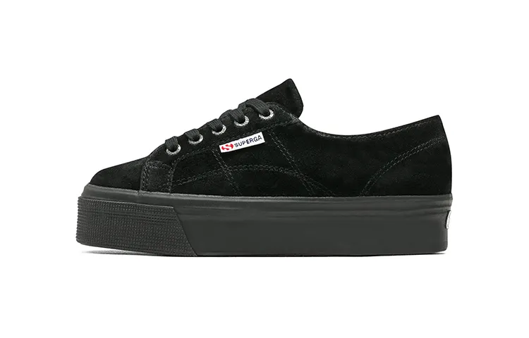 SUPERGA Low top Canvas Shoes Women's Black