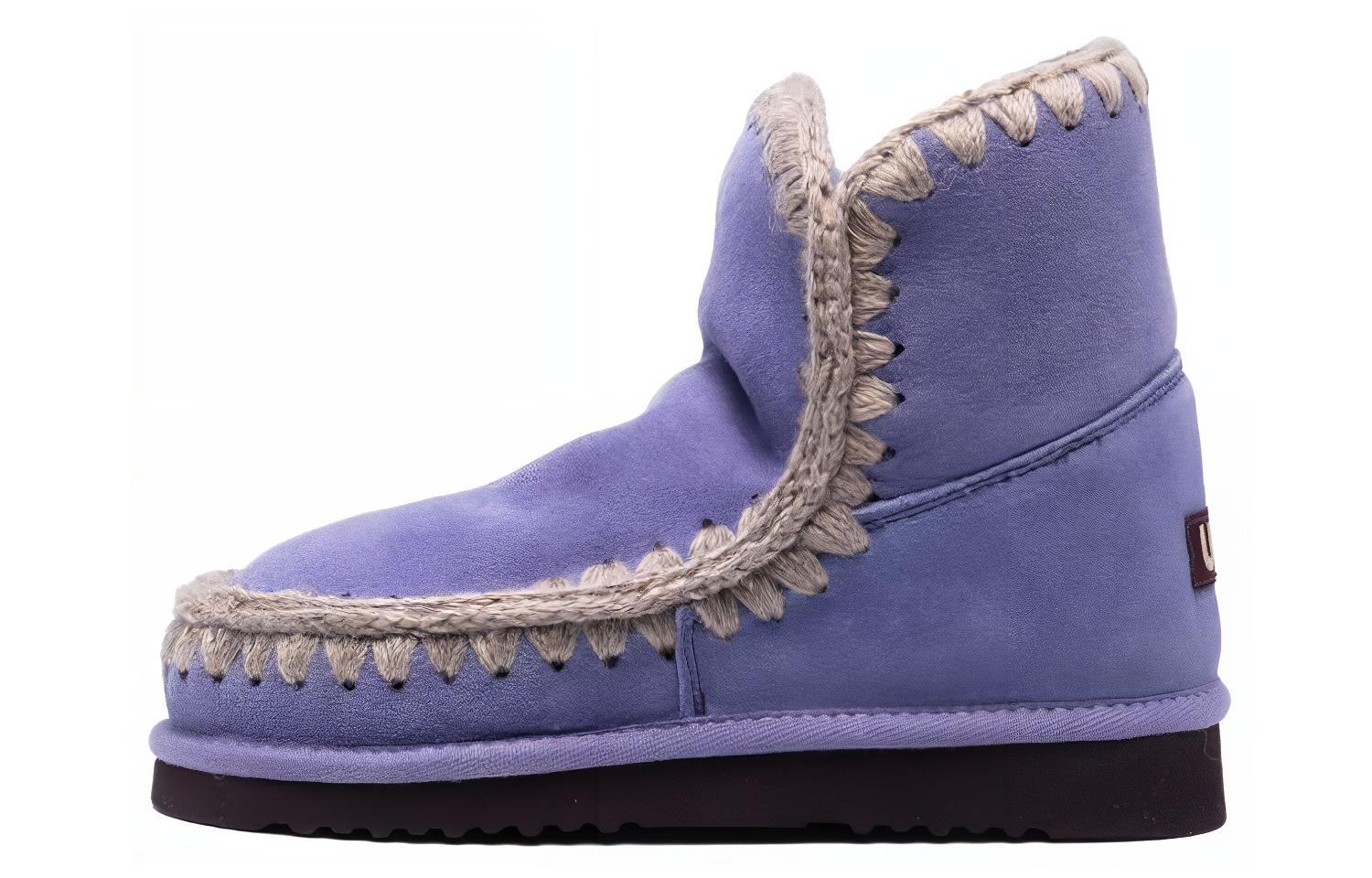 MOU Sheepskin Short Snow Boots Women's Purple