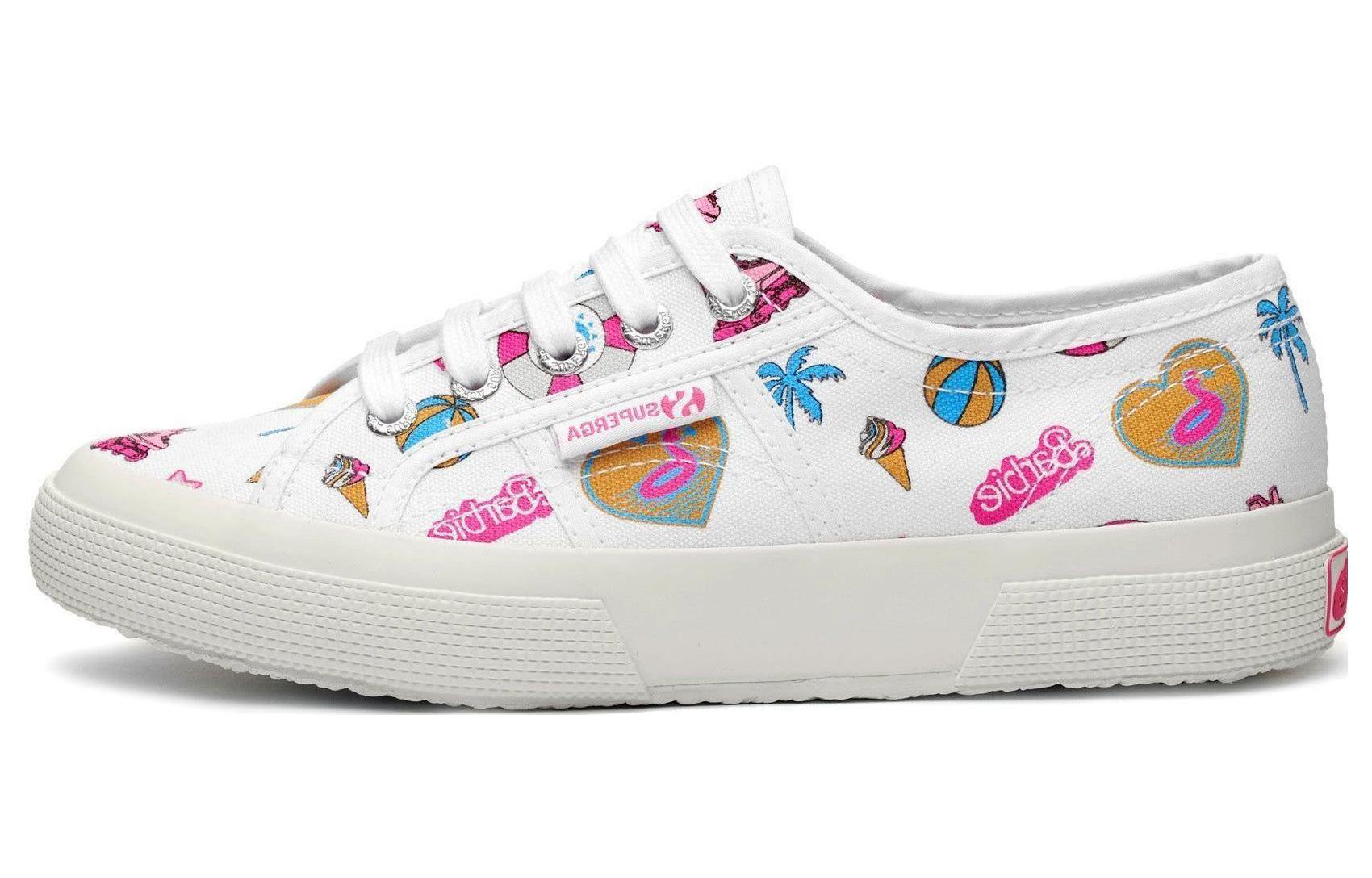 SUPERGA Comfortable Slip Resistant, Abrasion Resistant, Breathable Low top Canvas Shoes Unisex White