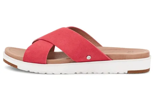 UGG Slide Slippers Women's Strawberry Red/White