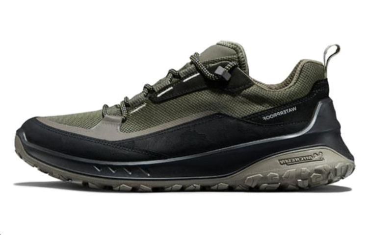 Ecco Otu Collection Fabric Breathable Low top Casual Shoes Men's Black Green