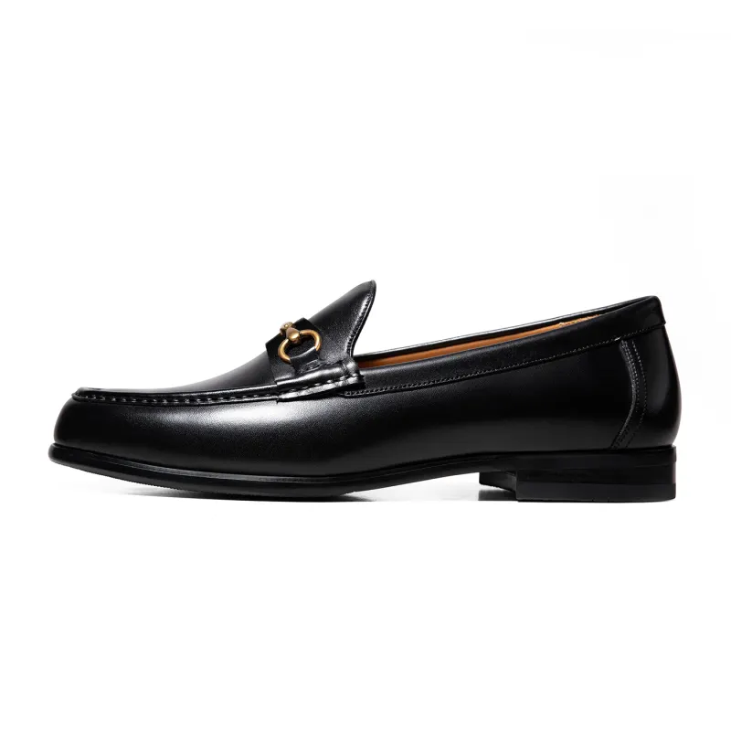 THOM WILLS Majie buckle slip-on business casual versatile formal leather shoes men's black