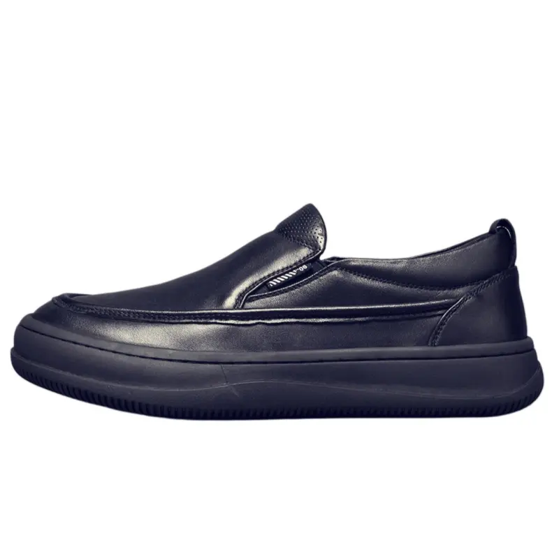 JANE HARLOW Top Grain Cow Leather Men's Casual Shoes Men's Black