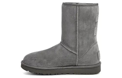 UGG Classic Short Crystal Snow Boots Gray Women's