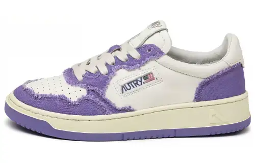 AUTRY Leather Stylish Skateboarding Shoes Women's White Purple