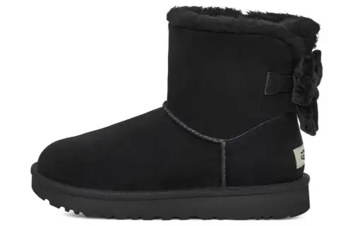 UGG Comfortable Mini Bailey Bow Snow Boots Women's Black