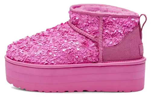 UGG Ultra Mini Chunky Sequin Boot 'Pink' Women's