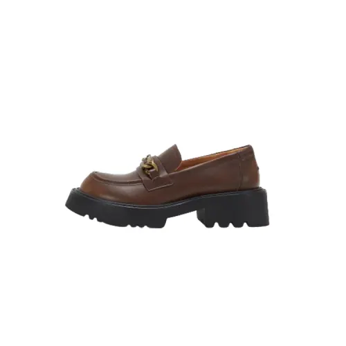 Teenie Weenie Cow Leather Loafers Women's Brown