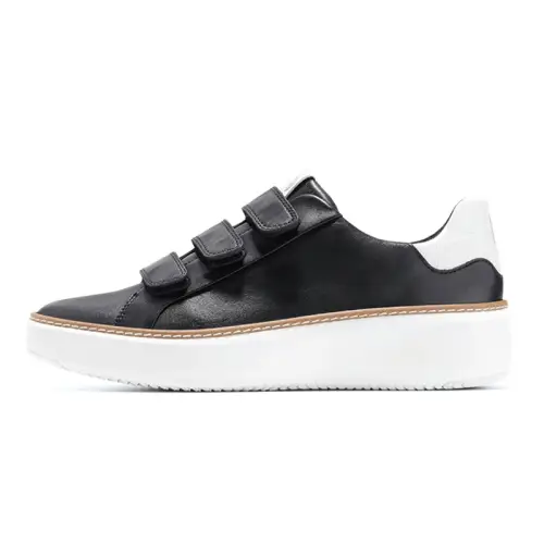 COLE HAAN Top Grain Cow Leather Slip Resistant Low top Skateboard Shoes Women's Black