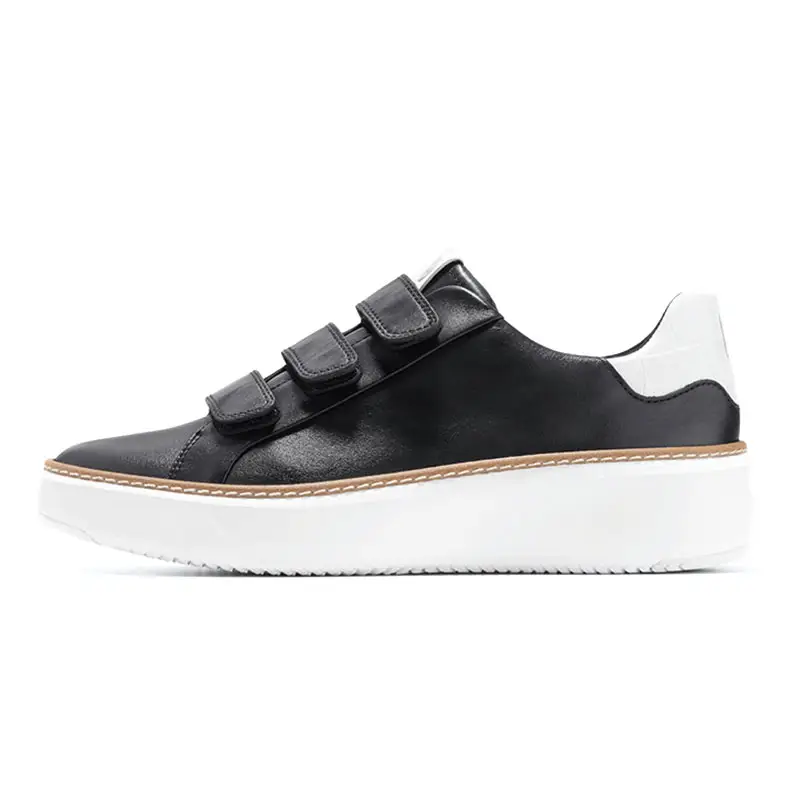 COLE HAAN Top Grain Cow Leather Slip Resistant Low top Skateboard Shoes Women's Black