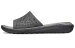 Crocs LiteRide Black Gray Sandals 'Black Grey'