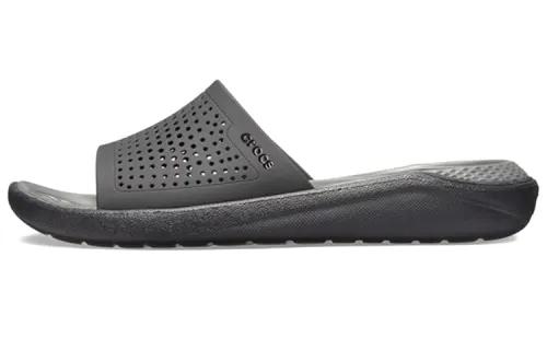 Crocs LiteRide Black Gray Sandals 'Black Grey'