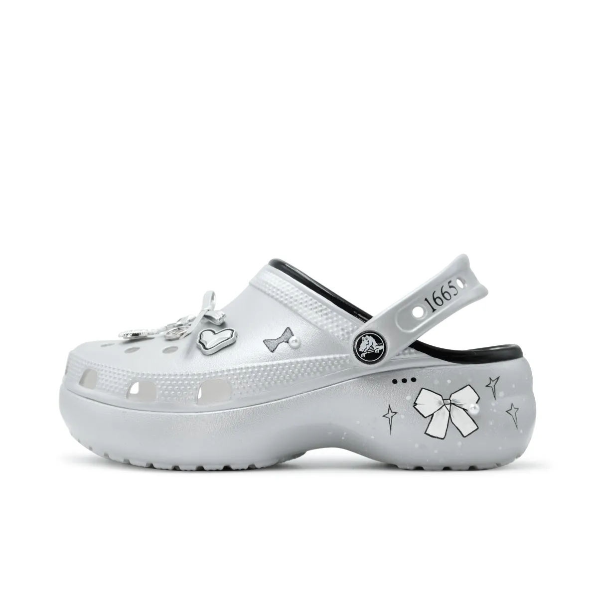 Crocs Classic Platform Clog Clogs Women's Ballet Silver