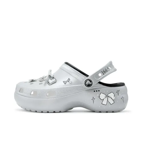 Crocs Classic Platform Clog Clogs Women's Ballet Silver