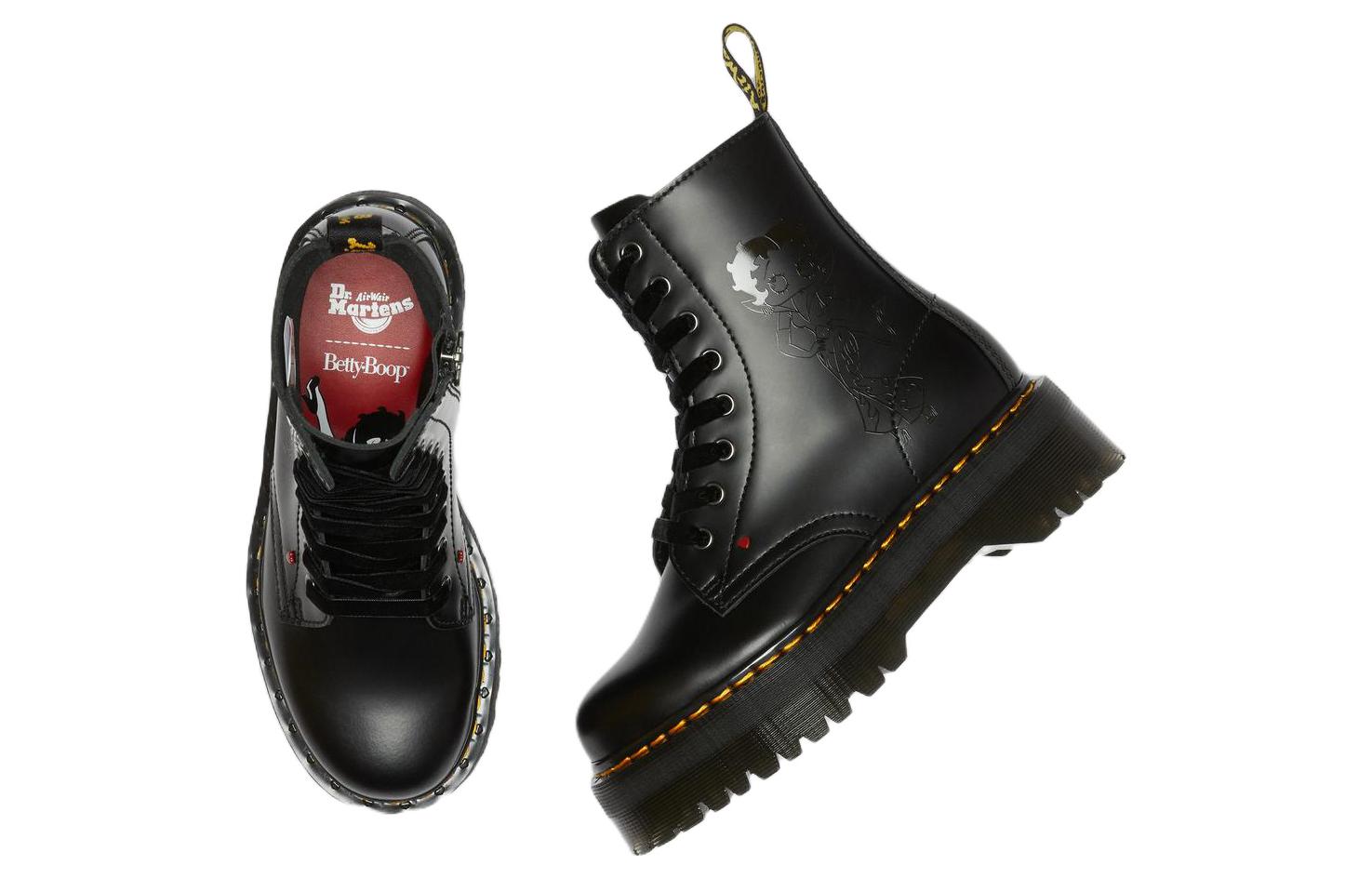 Dr. Martens X Betty Boop Jadon Leather Platforms Boot 'Black'