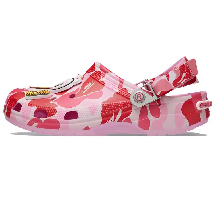 Crocs x A BATHING APE Classic Clog Clogs Unisex Pink
