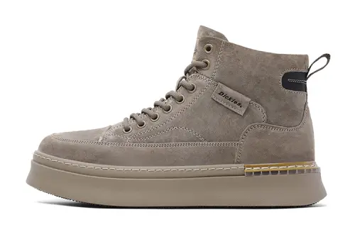 Dickies Split Pig Leather 9cm Combat Boots Men's Camel