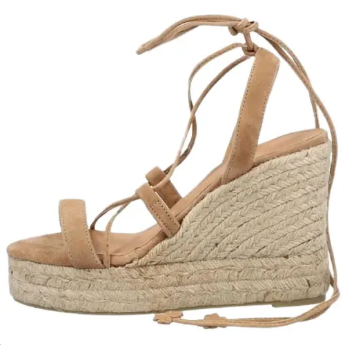 Castañer Leather One Strap Sandals Women's Beige
