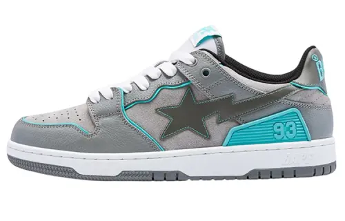 A BATHING APE SK8 STA Low top Stylish Skateboarding Shoes Men's Gray