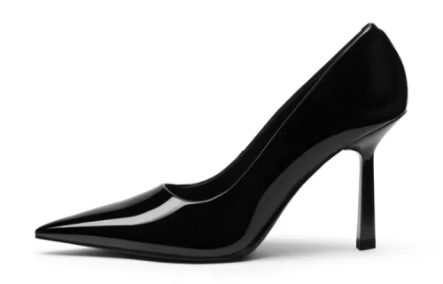 CHARLES&KEITH Small Ck Pu Slim Heel High Heels 9.1cm Women's